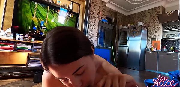  Sexy Wife Blowjob and Hardcore Sex POV after House Cleaning